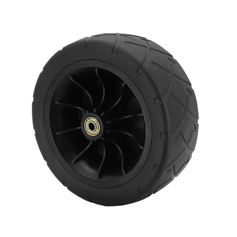 Pneus pour Chariot de Plage en Caoutchouc, Roues de Rechange Diable Porteur de 200 Kg, 195 X 70 mm, Essieu de Roue 8 mm
