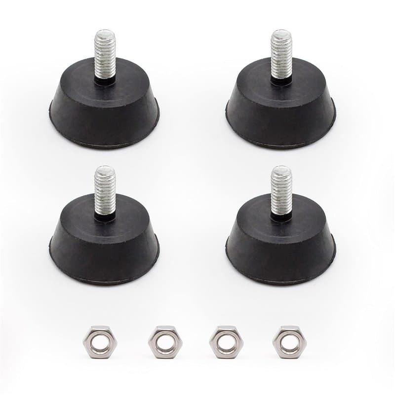 TIANLIN Lot de 4 Pieds Réglables pour Meuble – Pied de Nivellement Ajustable en Hauteur, Embouts Caoutchouc Antidérapants, Filet