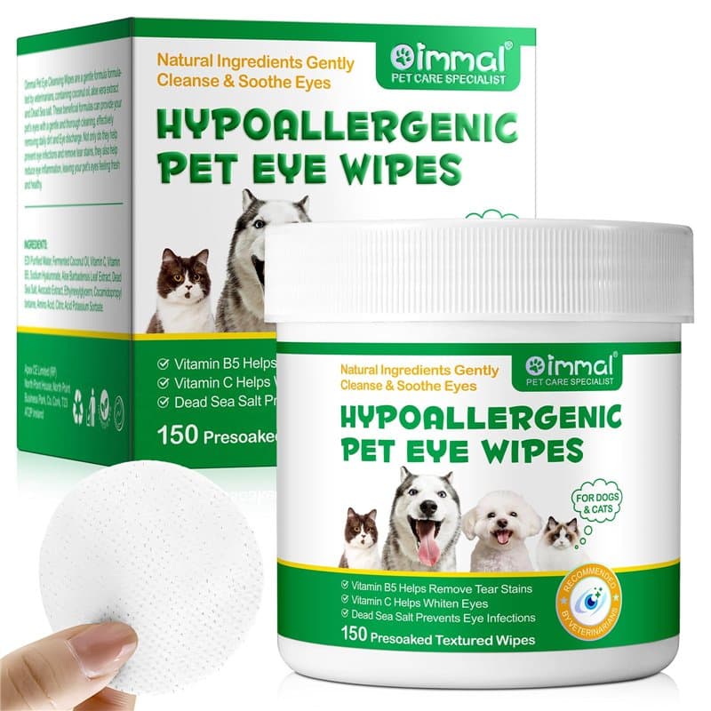 Lingettes Pour Les Yeux De Chien 150Pcs, Lingettes Pour Enlever Les Taches De Larmes, Pour Chiens Et Chats, Pré Trempées & Linge