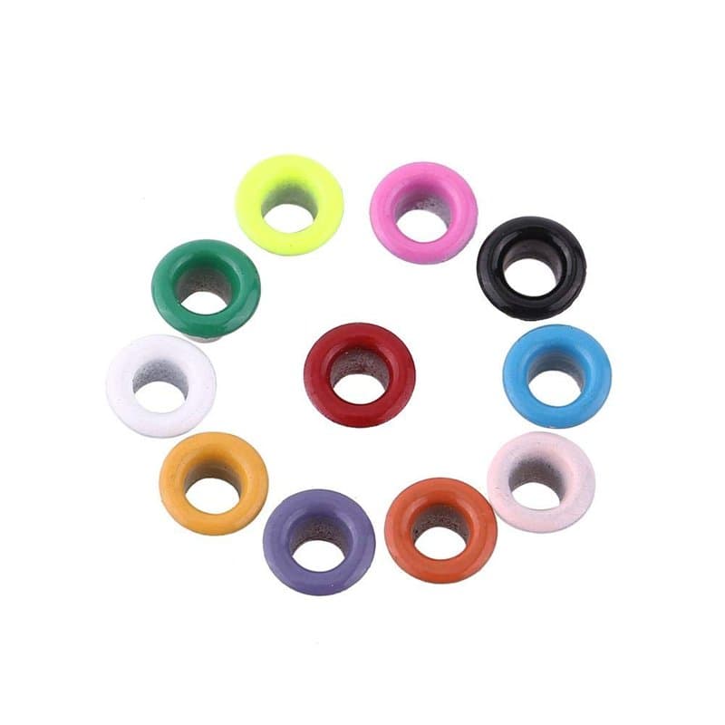 500Pcs Couleurs Mixtes 3mm Forme Ronde Oeillets En Métal Scrapbooking Carte Making Craft Cuir Hot Eyelets pour Trou Punch