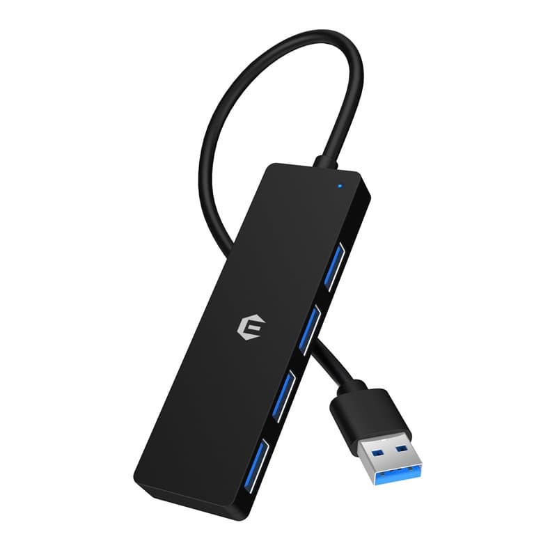 HUB USB, Station d'accueil USB, HUB USB 3.0 5GBPS, hub de données Portable Ultra Fin, HUB USB 4 en 1 avec 4 * USB 3.0 Compatible