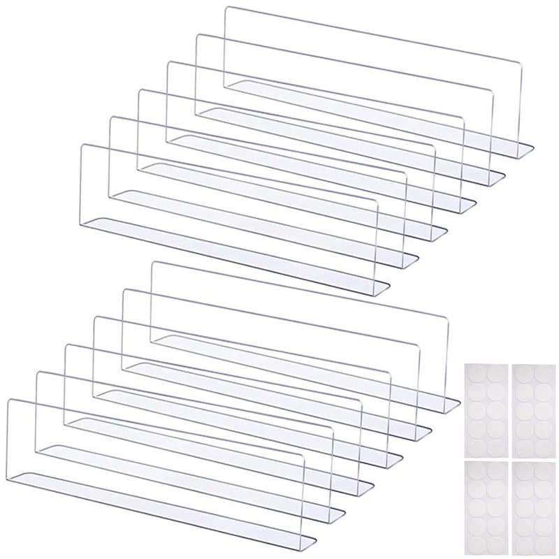 Lot de 12 bloqueurs de jouets pour meubles - 40 x 8 x 4 cm - Bloqueurs de jouets transparents - Bloqueur d'espace sous le canapé