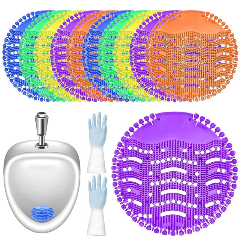 Lot de 10 tamis d'urinoir parfumés : tamis à pissoir, protection anti-éclaboussures, filtre universel pour urinoir - Désodorisan