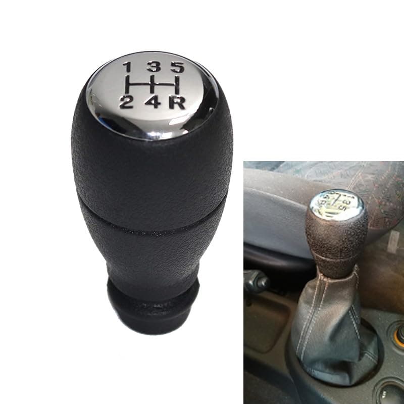 Cakievro Pommeau de levier de vitesse 5 vitesses 2403.T9 noir chromé pour Cit-Roen Berlingo 1996-2008, Peugeot Partner 1996-2008