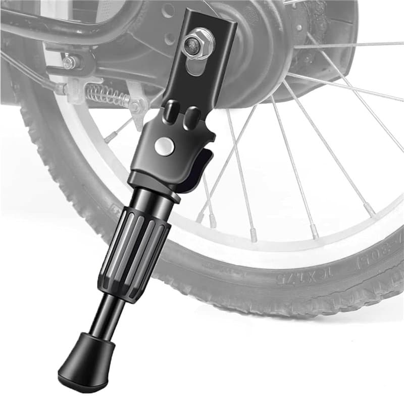 VakiReyy Bequille Velo Enfant 14 Pouces Béquilles pour Vélo Réglable Simple Côté Stand Vélo Rack pour Enfants Vélo (Noir)