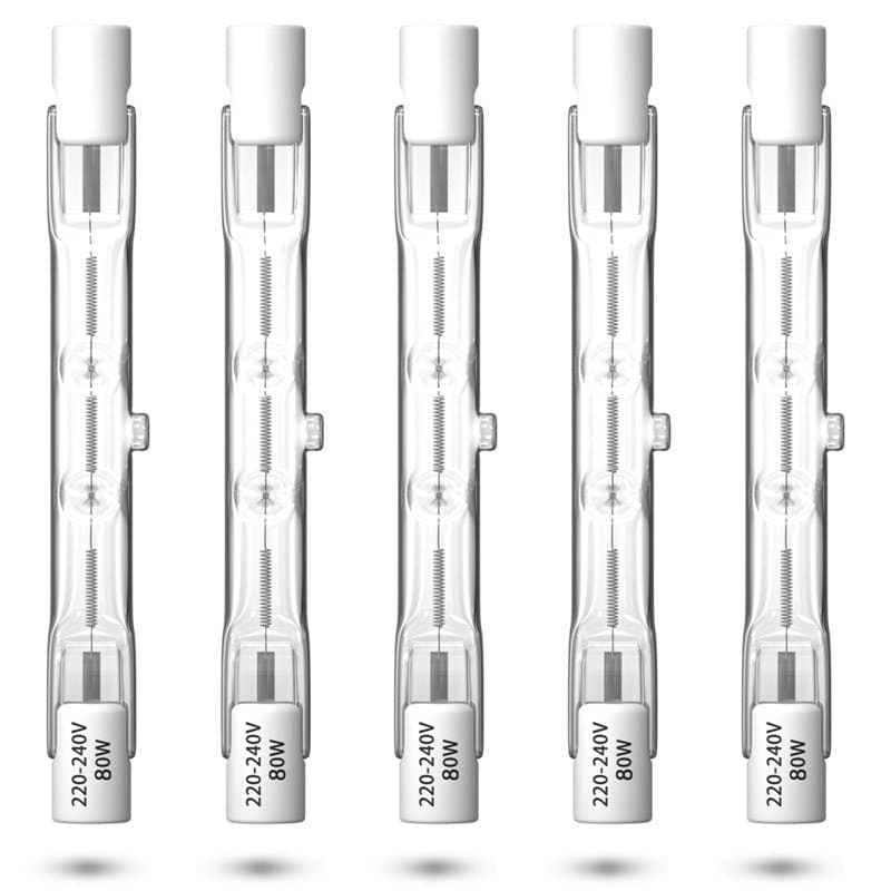 Luxvista Dimmable R7S 78mm 80W Ampoule Halogène Crayon AC220-240V 1390lm J78 Projecteur Halogène Linéaire pour l’éclairage de pa