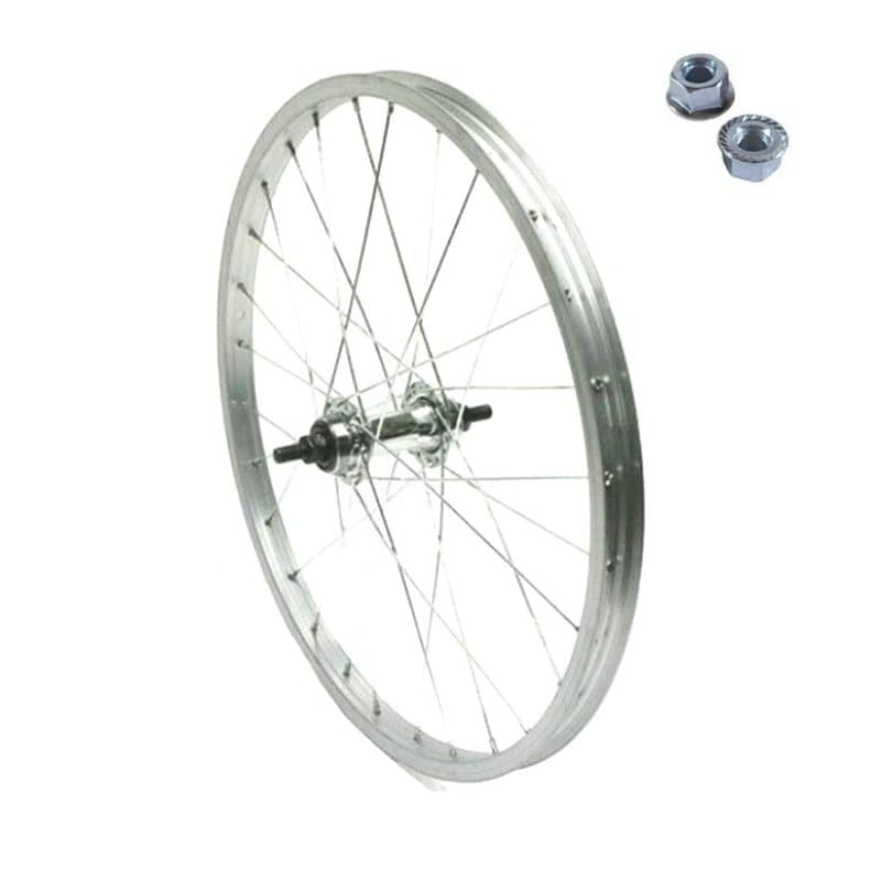 ECOVELO Ruota Completa Posteriore per Bici Da 20 Pollici Roue arrière complète pour vélo Adulte Unisexe, Gris Argent