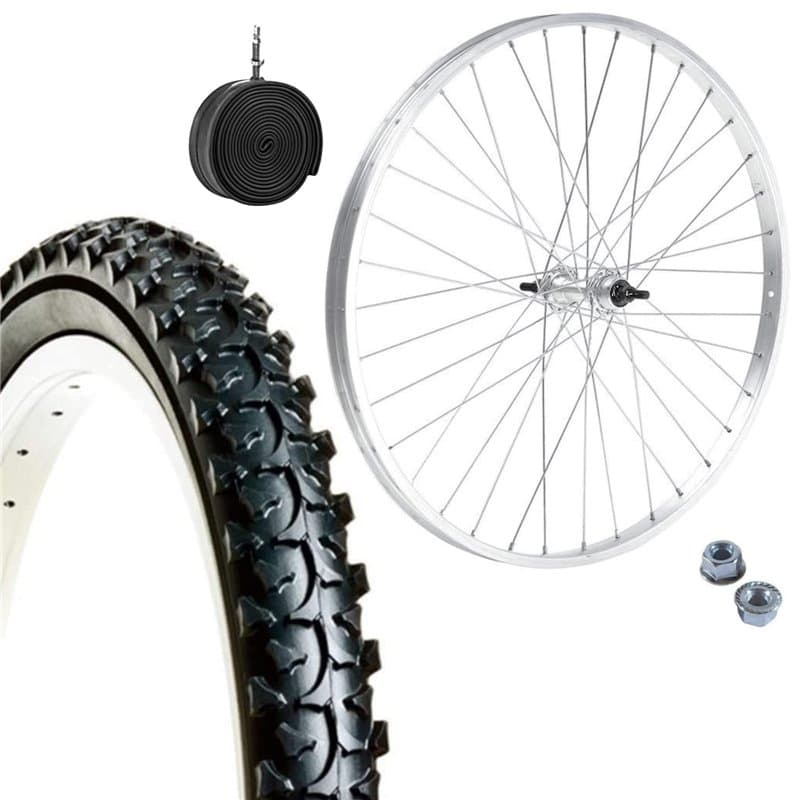Roue avant Jante 20 x 1,75 en aluminium + Pneu VTT 20 X 1,95 + Chambre à air Mountain Bike 20"