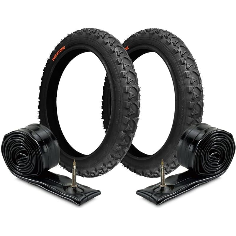 2 COUVERTONS Deestone 14 X 1.75 (47-254) +2 CHAMBRES | PNEUS NOIR POUR MOUNTAIN VÉLO POUR ENFANTS