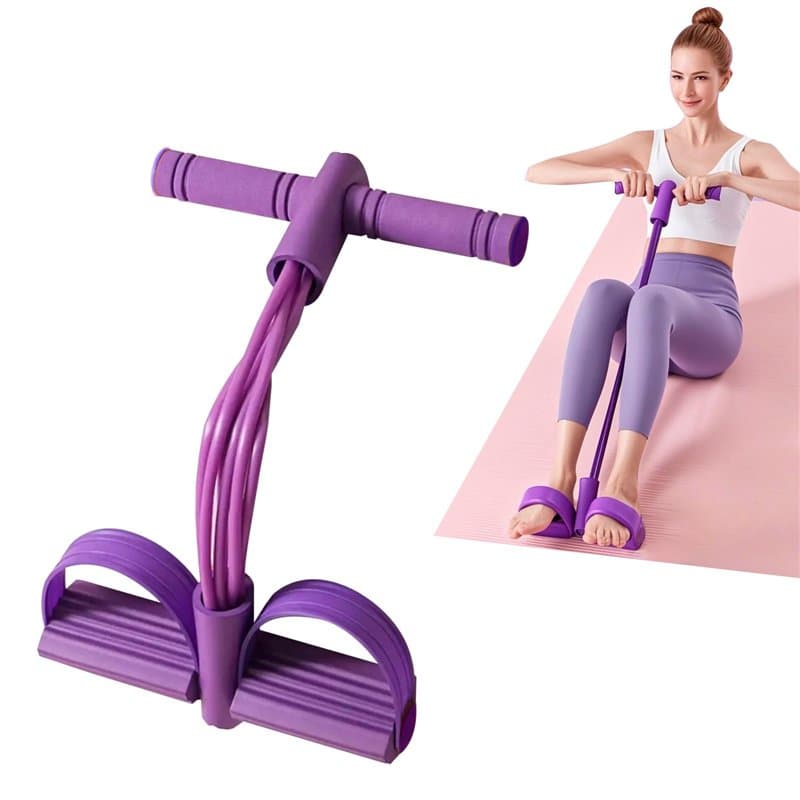 Jomdjmskes Corde de Tension Multifonctionnelle, Materiel Sport Maison, 8 Tubes Sit-Ups Bodybuilding Expander Bandes, Pédale Pull