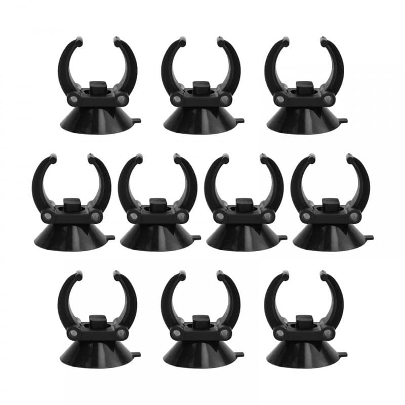 DONGKER 10 PCS Ventouses Chauffantes pour Aquarium, Lampe de Plongée Ventouse Gel de Silice Ventouse avec Clips pour Fish Tank