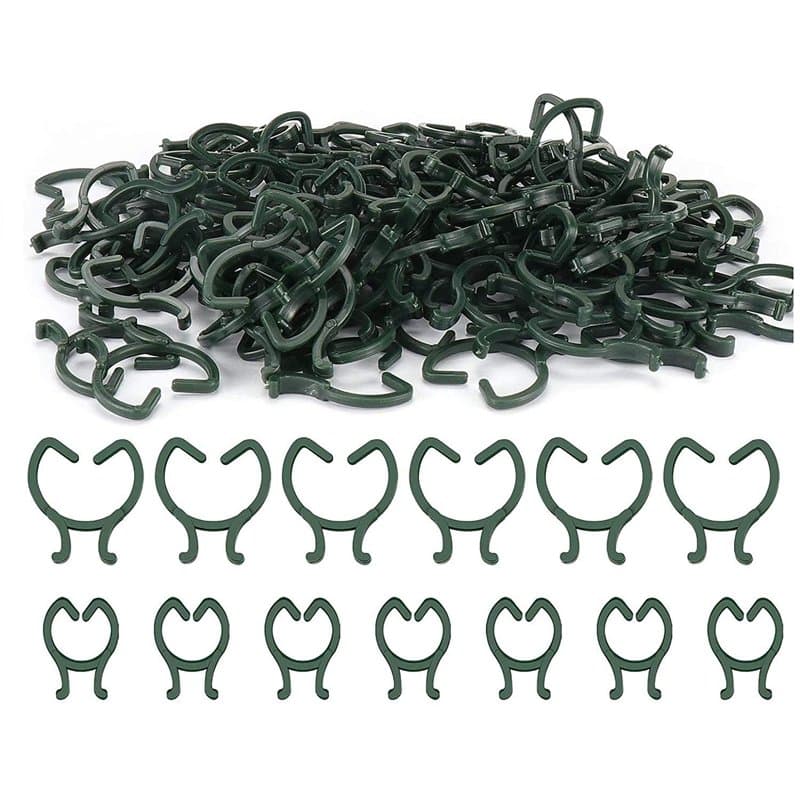 KAHEIGN 200 Pièces Clips De Vigne Végétale, 2 Taille Clips De Support pour Plantes Clips De Fixation De Vigne pour Support De Ti