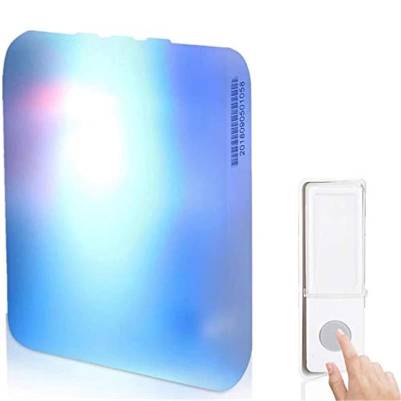 Sonnette Sans Fil, Appelant Sourd âgé avec 7 Types de Tons de Couleur de Lampe Flash, ImpermÉable Électrique Sonnette à Bouton,