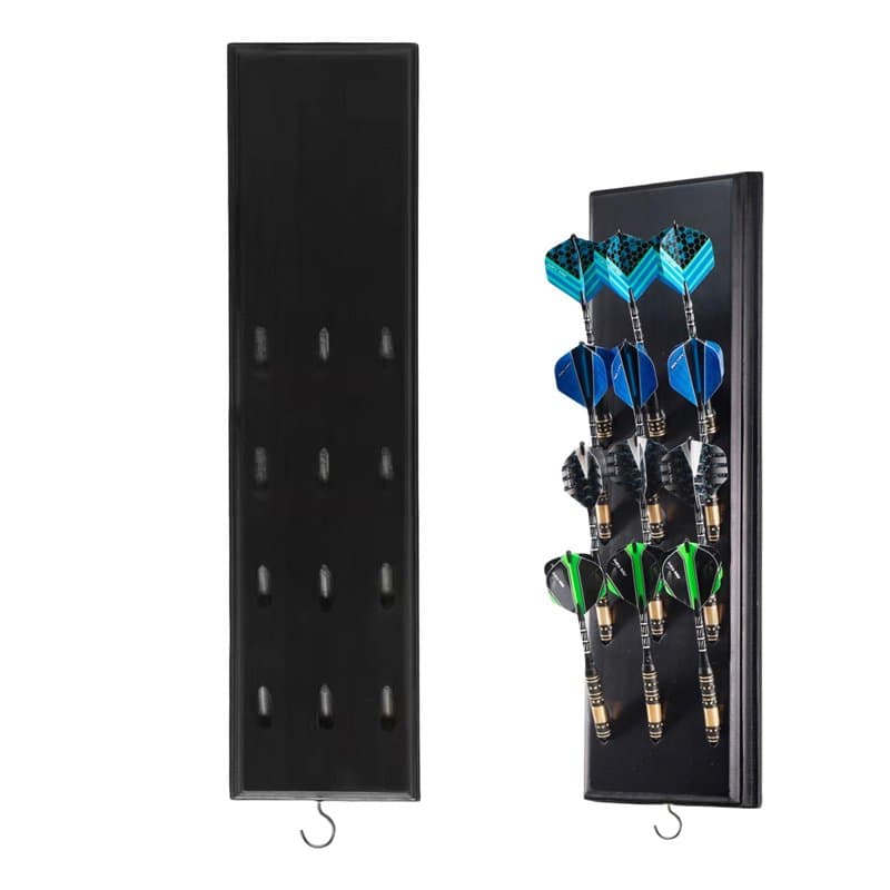LEKEFETO Support de fléchettes en bois pour 12 fléchettes - Support en bois de qualité supérieure - Rangement pratique - Support