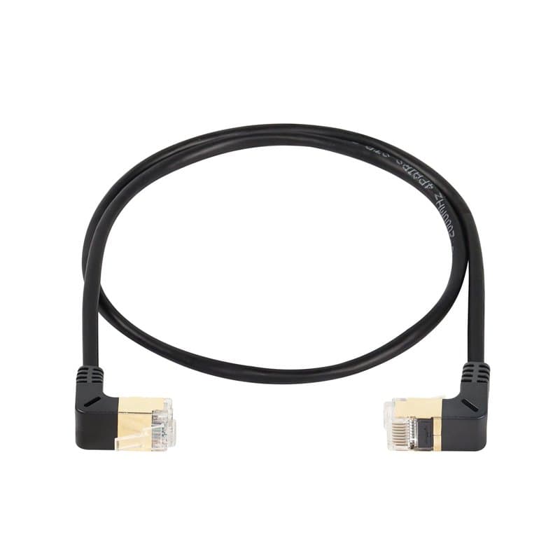 SinLoon Câble Ethernet RJ45 Cat8, 90 degrés mâle vers mâle, câble réseau haute vitesse Cat8, cordon de raccordement SFTP 40 Gbit