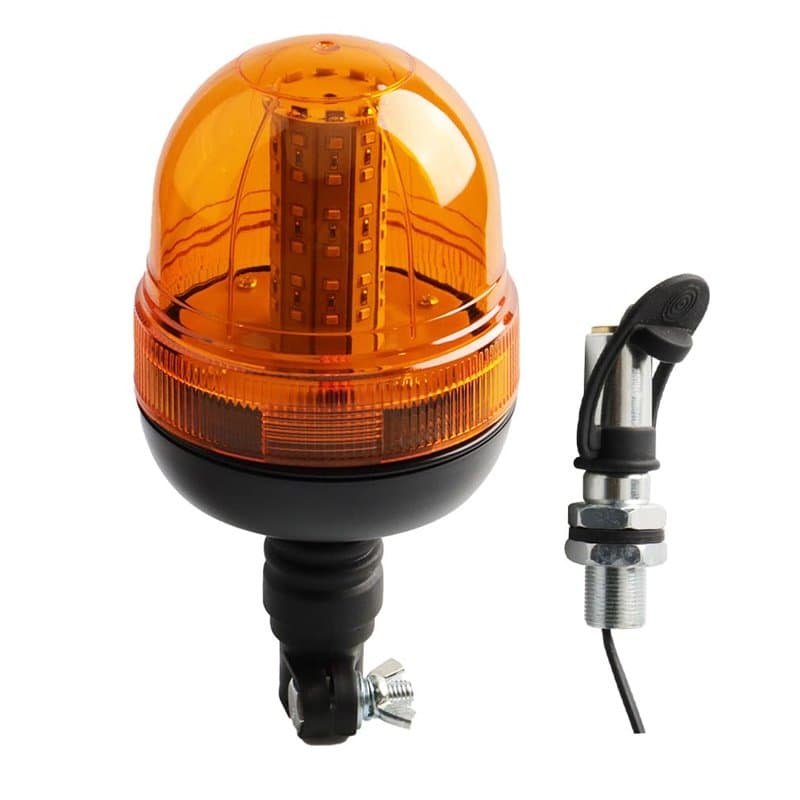 Hooma 60 LED Gyrophare Led Tracteur Agricole 12V 24V Orange 3 Modes de Flash Etanche Gyrophare Led Couleur Ambre Pour Tracteurs,