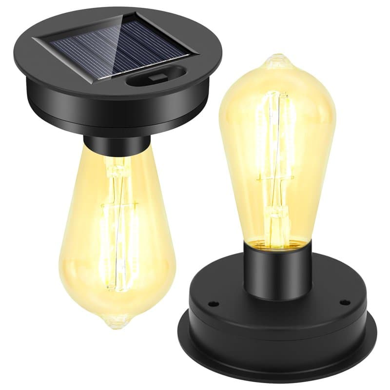 Ampoule Solaire, Diealles Shine Lot de 2 Lampe Solaire de Rechange, Remplacement de Couvercles Solaires pour Lanterne Suspendue
