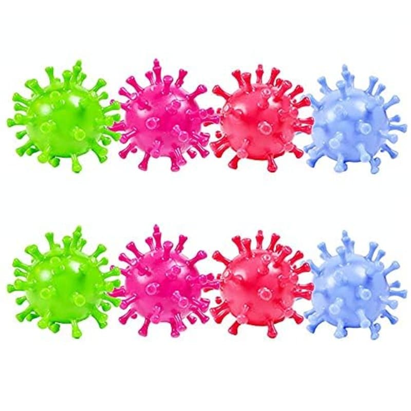 Carykon Lot de 8 balles anti-virus en élastomère thermoplastique, balles de décompression pincées à la main