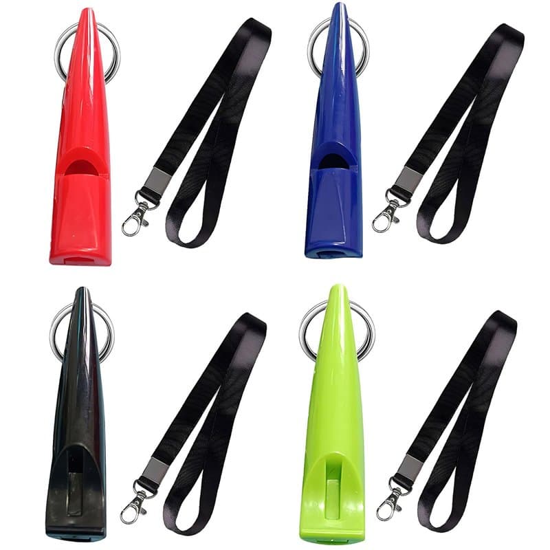 FIBOUND 4 Sifflets pour Chiens Professionnels, Sifflets D'entraînement pour Chiens, Sifflets en Plastique à Haute Fréquence, ave