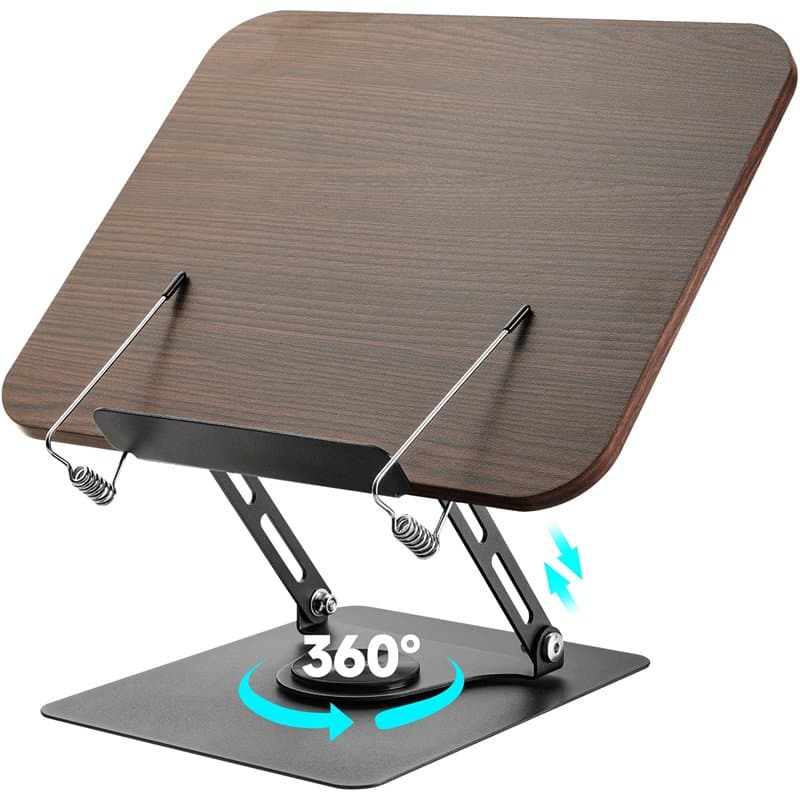 Zouway Support de Livre pour Lecture, Hauteur Réglable porte Livre Ergonomique, Book Stand Pliable pour Livres, Tablette, Recett