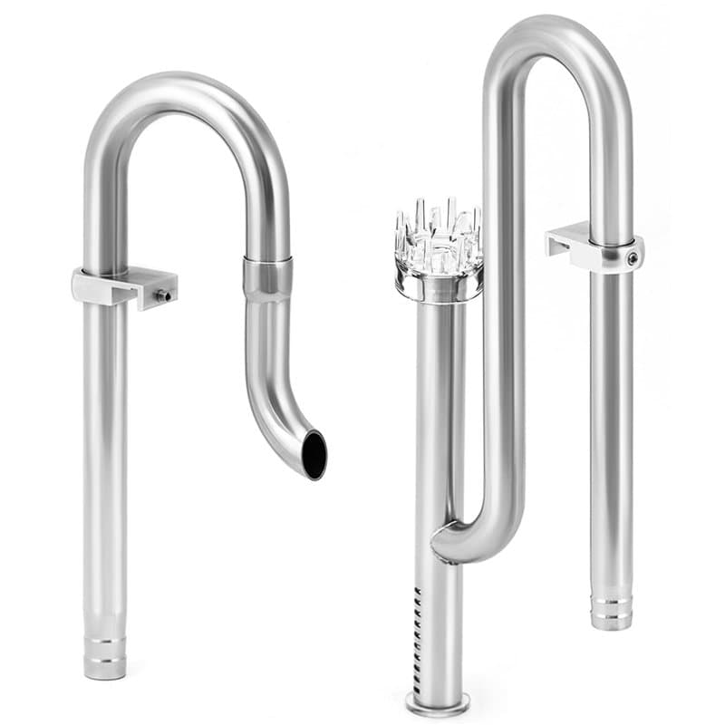 QWORK® Écumeur d'aquarium, écumeur de Surface de Tuyau, écumeur de Surface d'eau, Tuyau de Filtre en Acier Inoxydable de 16 mm