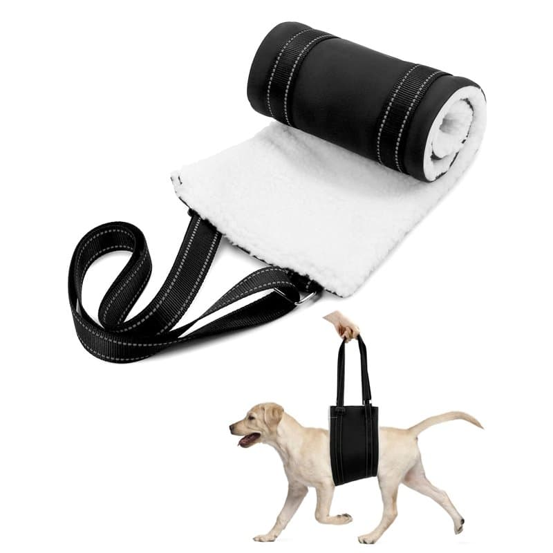 QWORK® Harnais de Levage Réglable Aide à la Marche Confortable pour Chien Vieux, Handicapé et Blessé (L)