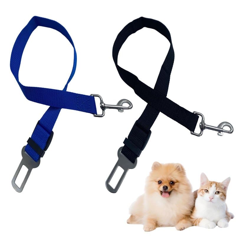 pangutheos 2 Pièces Ceinture Chien Voiture, Réglable Laisse Voiture pour Chien pour Tout Type de Voiture pour Tous Les Chiens et