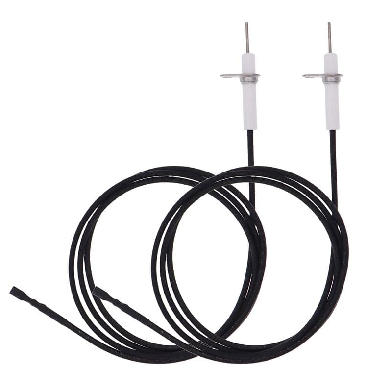2 x 1 mètre de fil d'allumage par impulsion et de montage d'électrode en céramique, électrode d'allumage peut se plier pour allu
