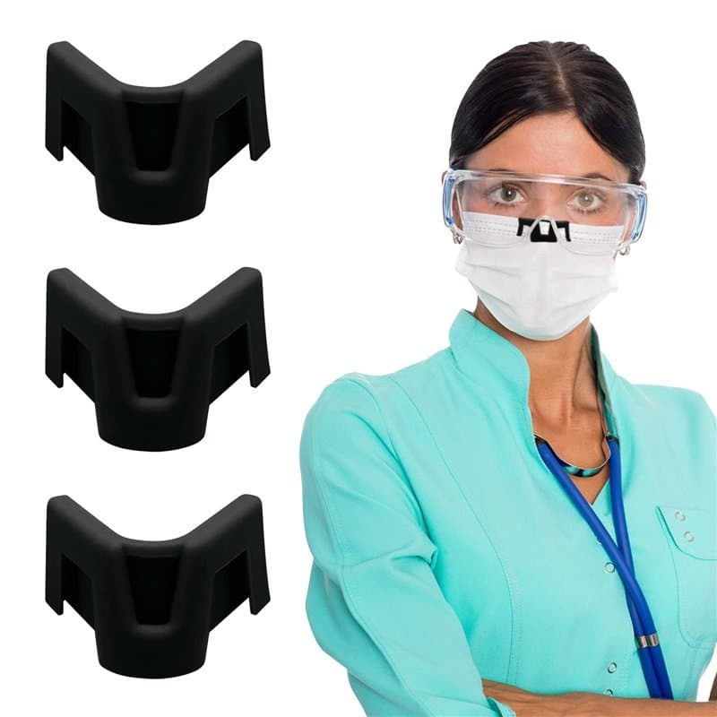 XFSRG Accessoires anti-buée pour lunettes,3 Pièces Pince-Nez Anti-buée, Dispositif anti-buée doux et confortable,Pont de Nez Ant