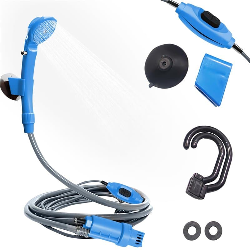 Vegena Douche de camping portable - Douche de camping avec pommeau de douche, tuyau de douche, douche pour camping, douche porta
