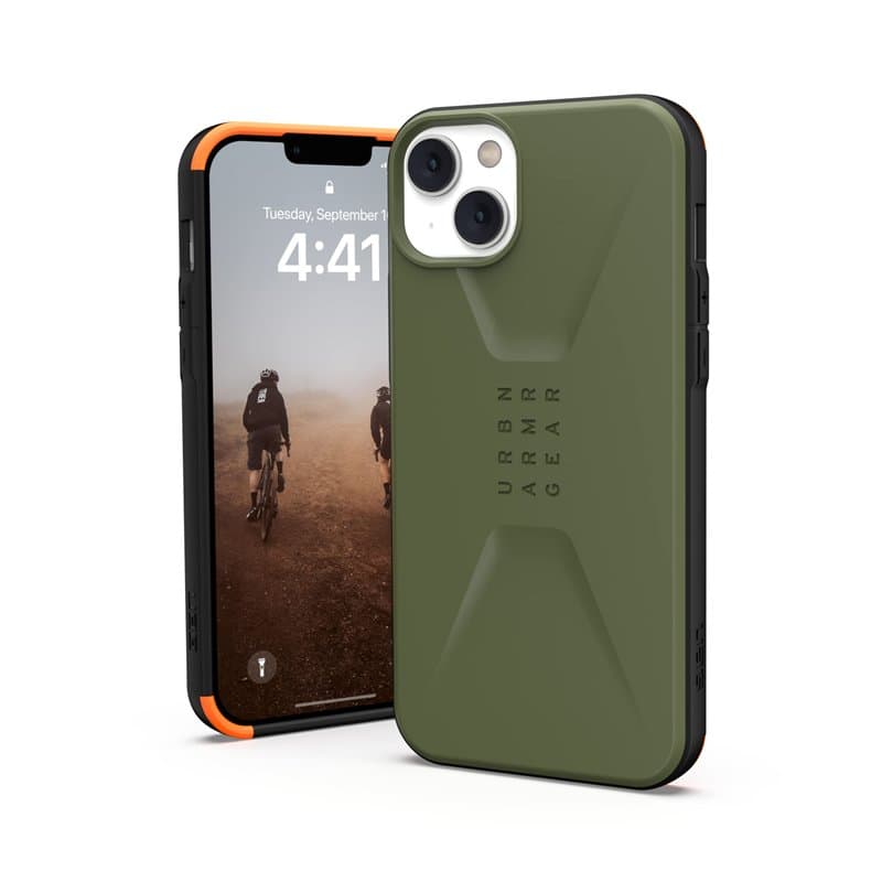 Urban Armor Gear UAG Civilian Housse Compatible avec Apple iPhone 14 Plus [Wireless Charging Compatible Cover, Résistante aux Ch