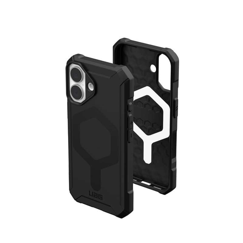 URBAN ARMOR GEAR Essential Armor MS Case compatible avec l'étui pour Apple iPhone 16 (50% de matériaux recyclés, chargement sans