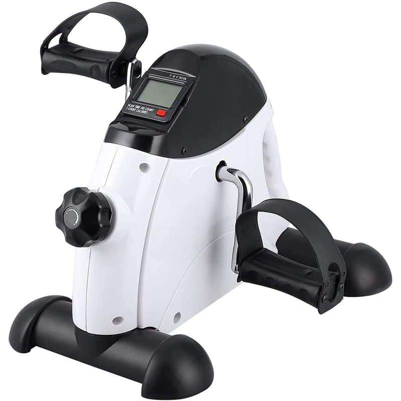 Uten Mini Vélo D'appartement Résistance Réglable Pédale pour Les Bras et Les Jambes avec Ecran LCD Blanc