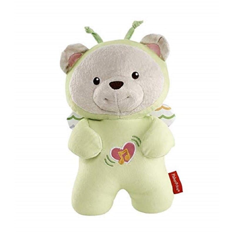 Fisher-Price Ourson Papillon Doux Rêves peluche pour appaiser bébé, sons et vibrations, bruits blancs et textures, dès la naissa