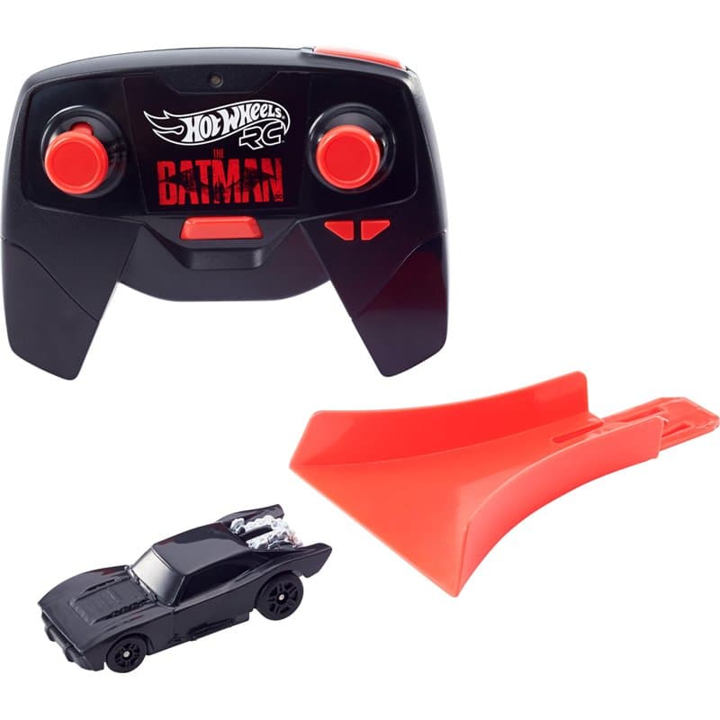 Hot Wheels RC Voiture télécommandée Batmobile échelle 1:64 Compatible avec Les Circuits et Pistes Orange, Jouet pour Enfant dès