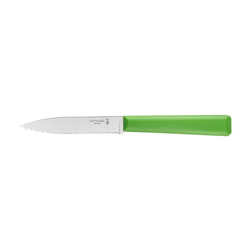 Opinel - N°313 Couteau Cranté de Cuisine Les Essentiels - Lame Dentée Acier Inoxydable - Manche Polymère Robuste - Passe au Lave
