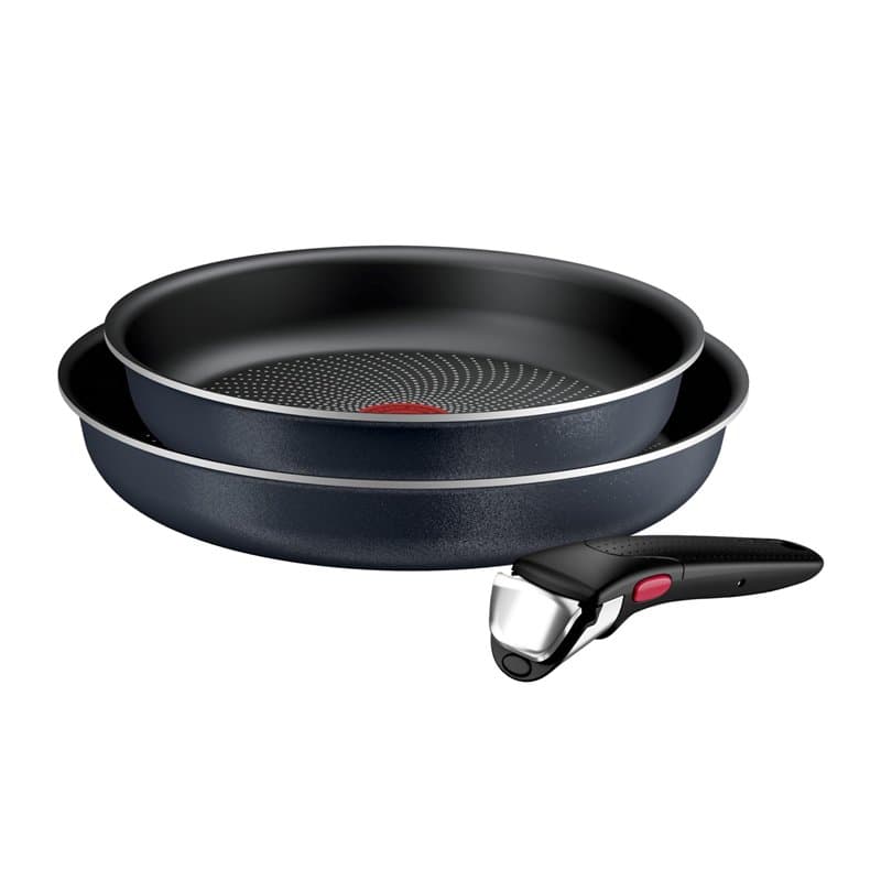 Tefal Ingenio Enjoy, Lot 3pièces, Poêles légères, Technologie Light Tech, Poignée amovible, Revêtement Titane antiadhésif, L7239
