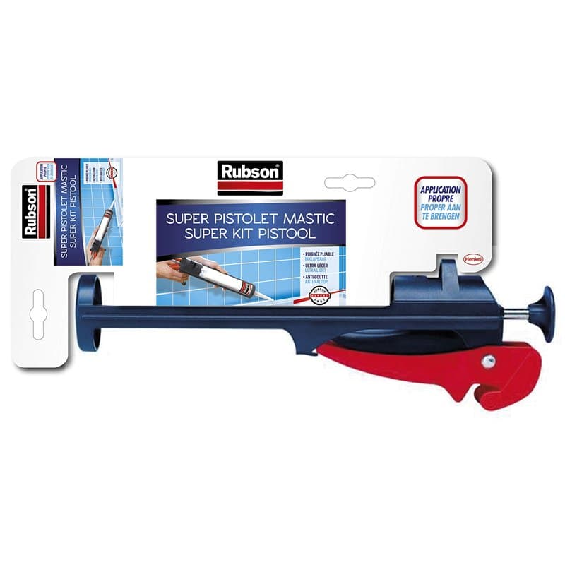 RUBSON Super pistolet extrudeur pour mastic , léger et pliable , facile à utiliser pour une application précise