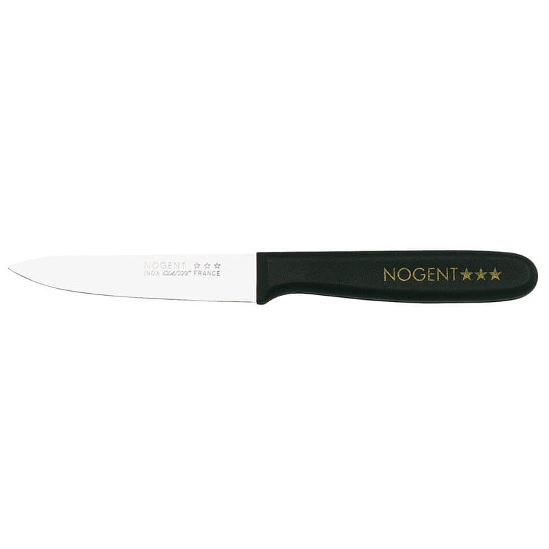 Nogent*** 02039G Couteau d'Office Lame en Acier Trempé/Manche en Polypropylène Noir