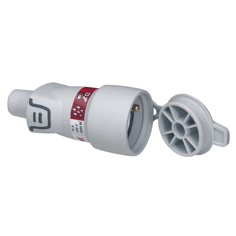 LEGRAND | Prolongateur Plexo 2P+T 16 A Franco Belge GSB, Avec Volet De Protection, Sortie Du Câble Par L'Arrière, Étanche IP44