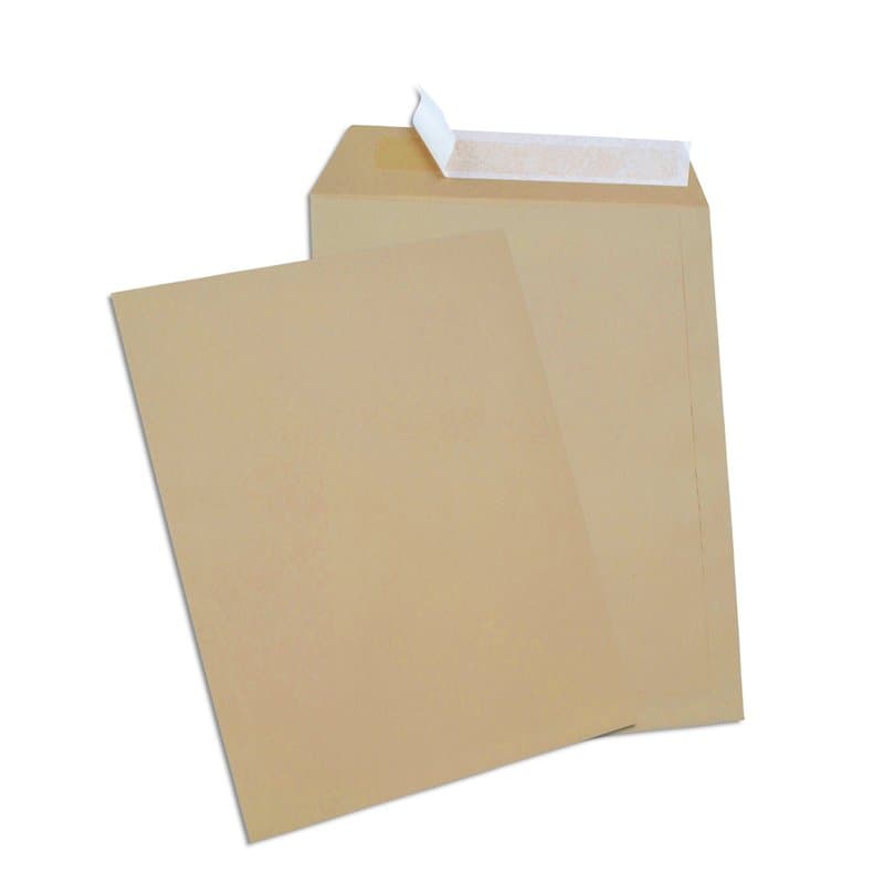 GPV - Boite de 250 Pochettes - Format 24 (260x330 mm), sans fenêtre, qualité papier kraft recyclé : 90 g/m2 - Certifié PEFC recy
