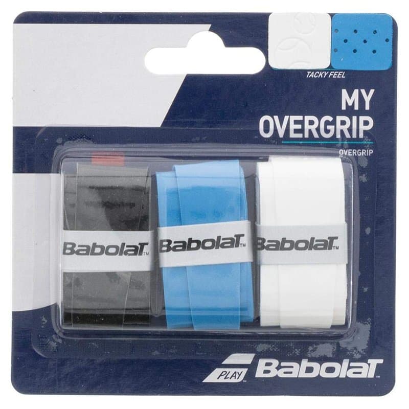 Babolat My Overgrip Schwarz, Weiß, Blau Surgrip De Tennis Pack De 3
