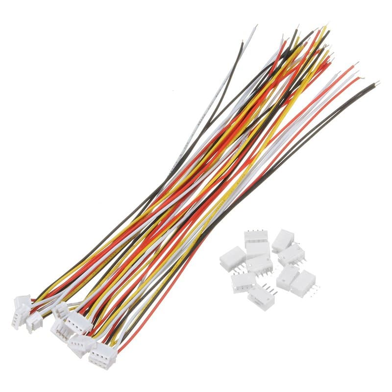 TuToy 10 Ensembles De Connecteurs À 4 Broches Mini Micro Jst 1,5 Mm Zh Avec Câbles De 150 Mm