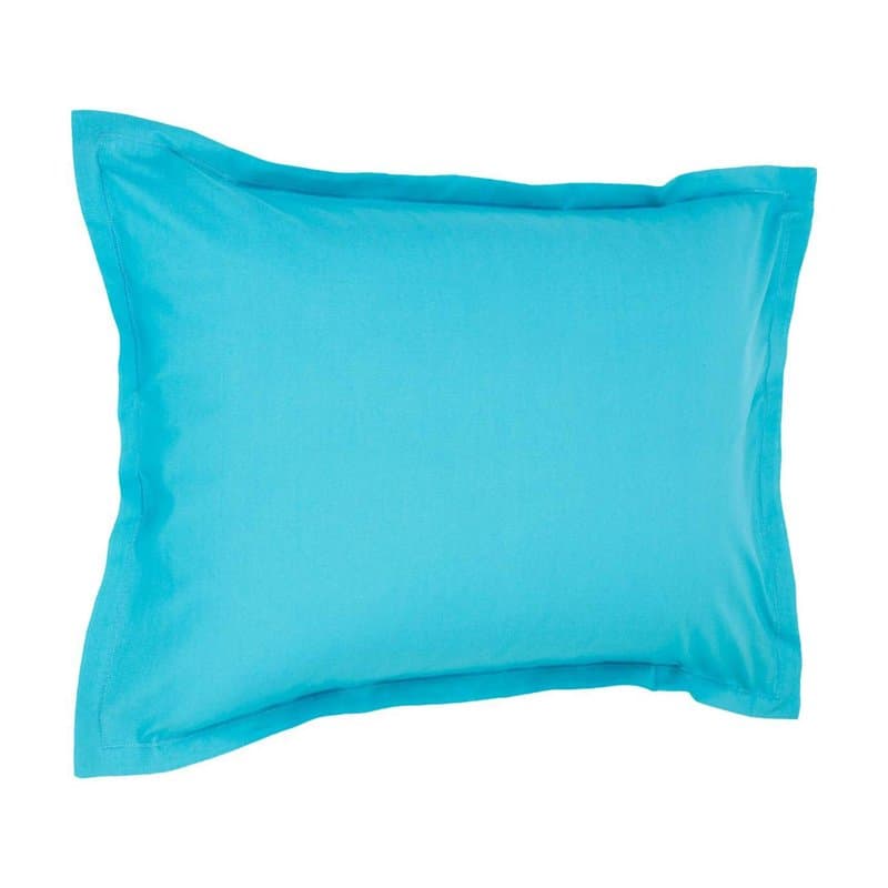 Maison futée - Taie d oreiller rectangulaire 50x70 cm 100% Coton - Turquoise