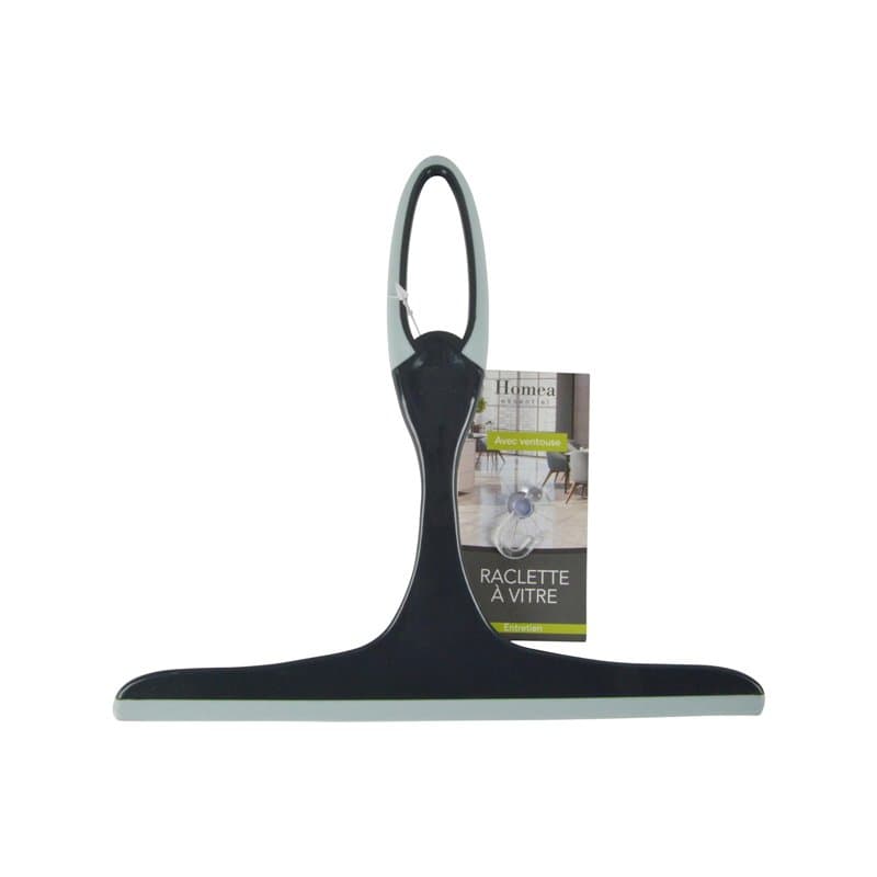 Homéa, Raclette Salle de Bain avec Ventouse 24,5 cm Anthracite