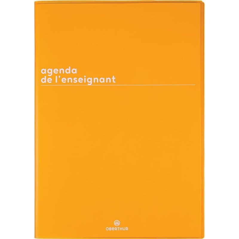Oberthur - 1 Agenda Semainier de l'Enseignant - Couverture Boréal Jaune - Septembre 2025 à Septembre 2026 - Format 21,5 x 30 cm