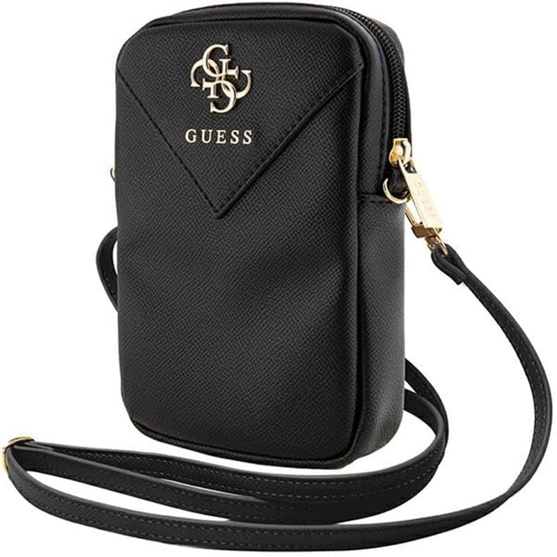 CG MOBILE Guess Bag GUWBZPGSTEGK Triangle Zippé Noir 4G