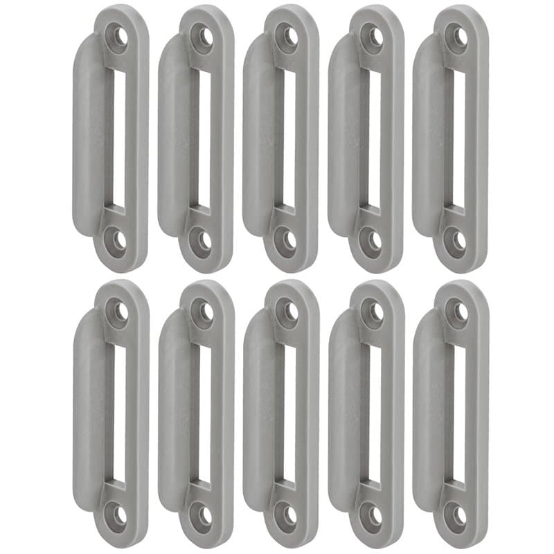 cyclingcolors 10x Gâche à équerre en plastique gris pour serrure à bouton poussoir Push-lock ou à pêne dormant pose en applique