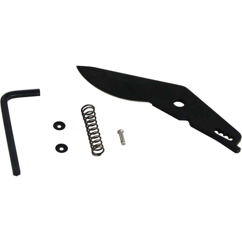 Greentech - Lot de 2 Lames de Rechange pour Sécateur de Jardin à Crémaillère - 2 Ressorts - Accessoires de Montage - Lame et Res