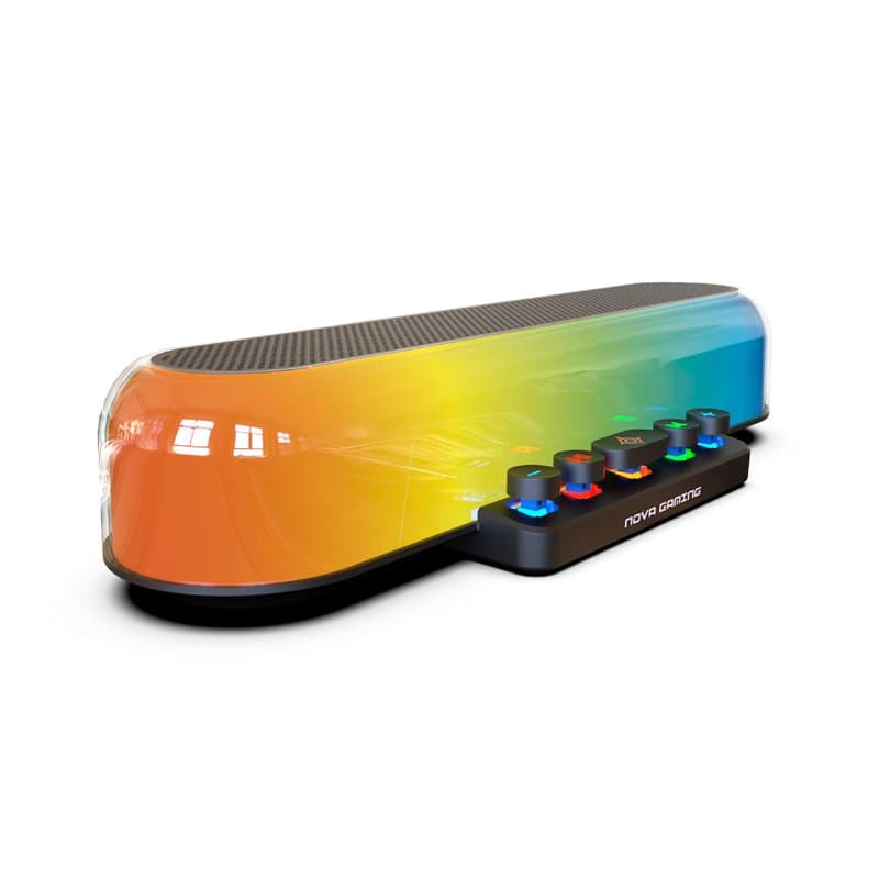 NOVA GAMING – URSAE – Barre de Son Gaming RGB – Son Puissant, 6h d’autonomie, Design Compact, LED RGB, Bluetooth 5.3 – pour PC,